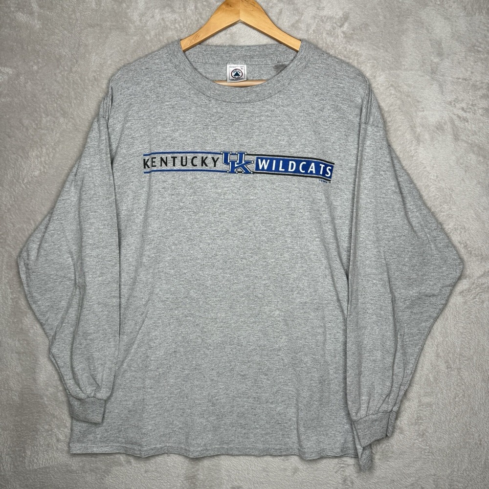 Vintage Men's Kentucky Wildcats Longsleeve Shirt Size Extra Large Preowned‎ Gray